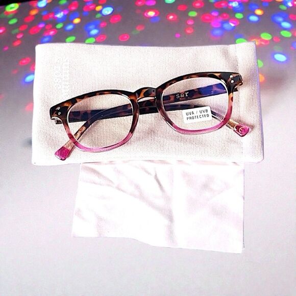 SUMMER & ROSE Ombre Recycled Plastic Blue Blockers Brand New With Tags MSRP $54 main image 9